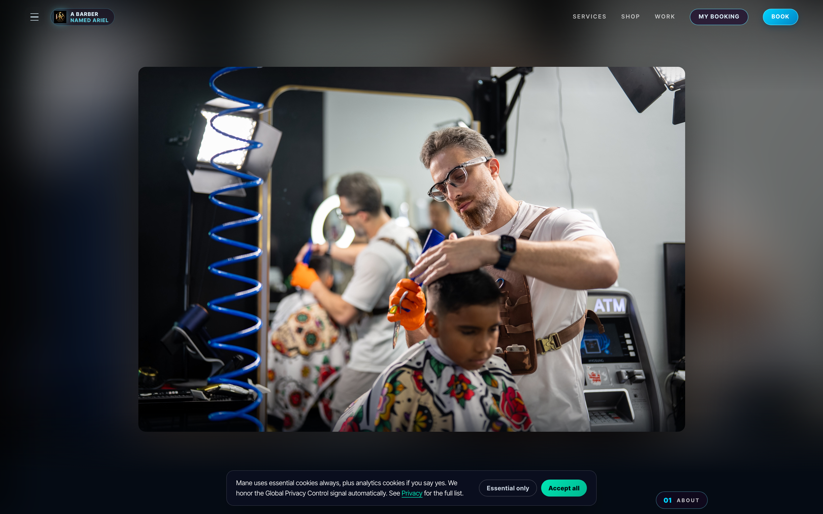 A Barber Named Ariel — live site preview